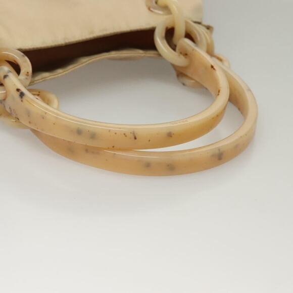 PRADA Hand Bag Nylon Beige Silver - Picture 8 of 12
